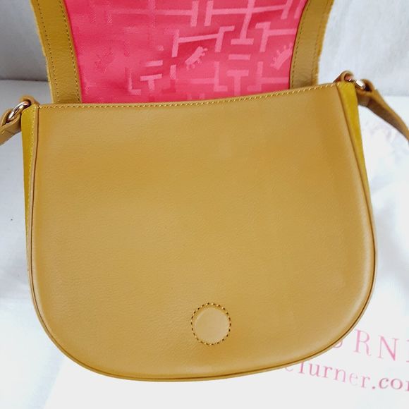 Elaine Turner Cam Crosssbody Bag Calf Hair Golden Flag Handbag with Dust Bag - Picture 15 of 16